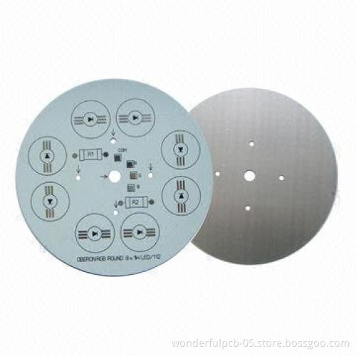 Single Sided Aluminum PCB for LED, Rigid PCB Board with Black Legend Color, UL Mark